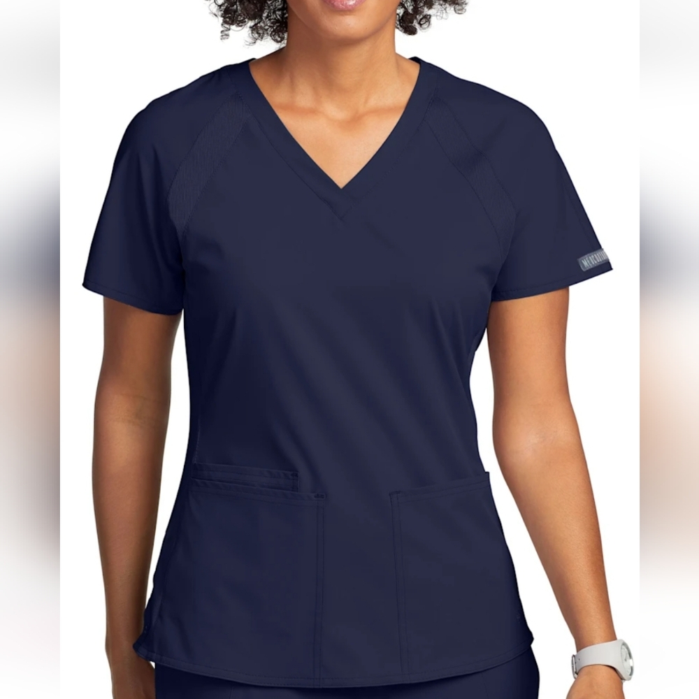 Medium Navy Blue Scrub Top